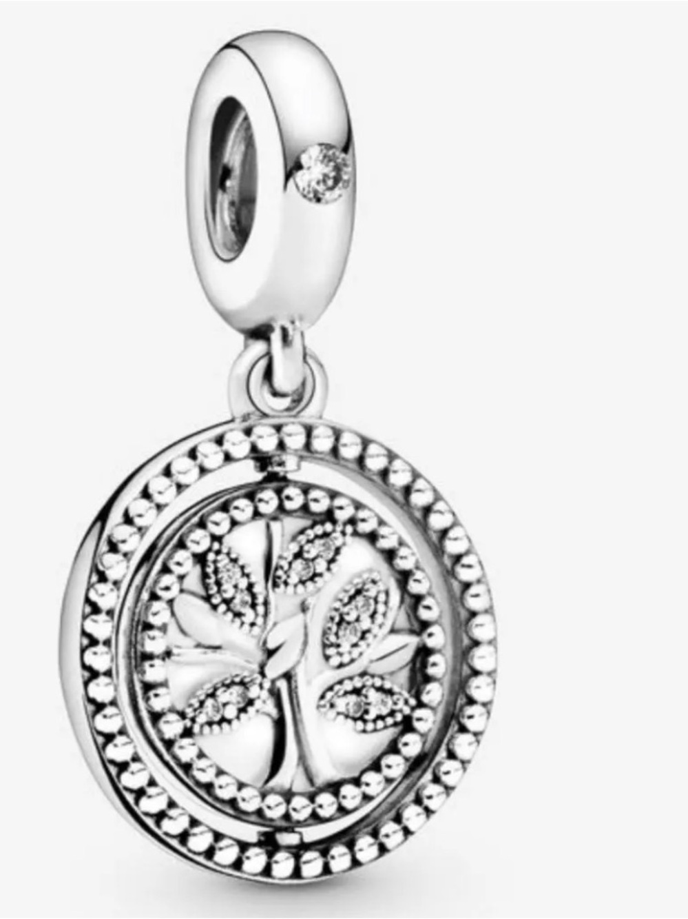 Pandora Sterling Silver Tree of Life Dangle Charm with cz Accents